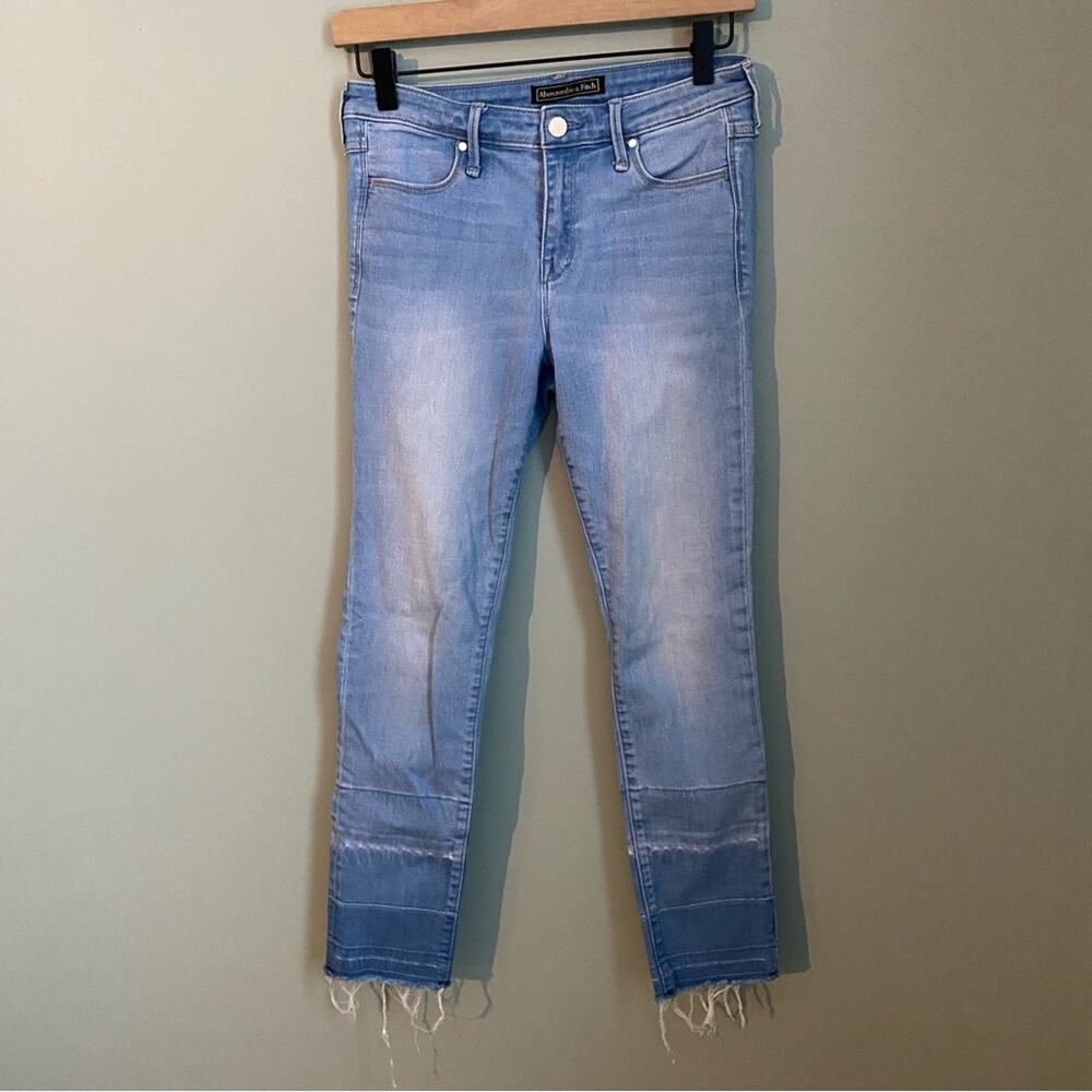 Abercrombie Raw Hem Skinny Stretch Jeans